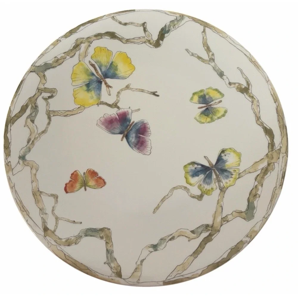 2 Michael Aram Butterfly Ginkgo Dinner Plates Across